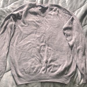Light Grey Nike V Neck Sweater Size Large